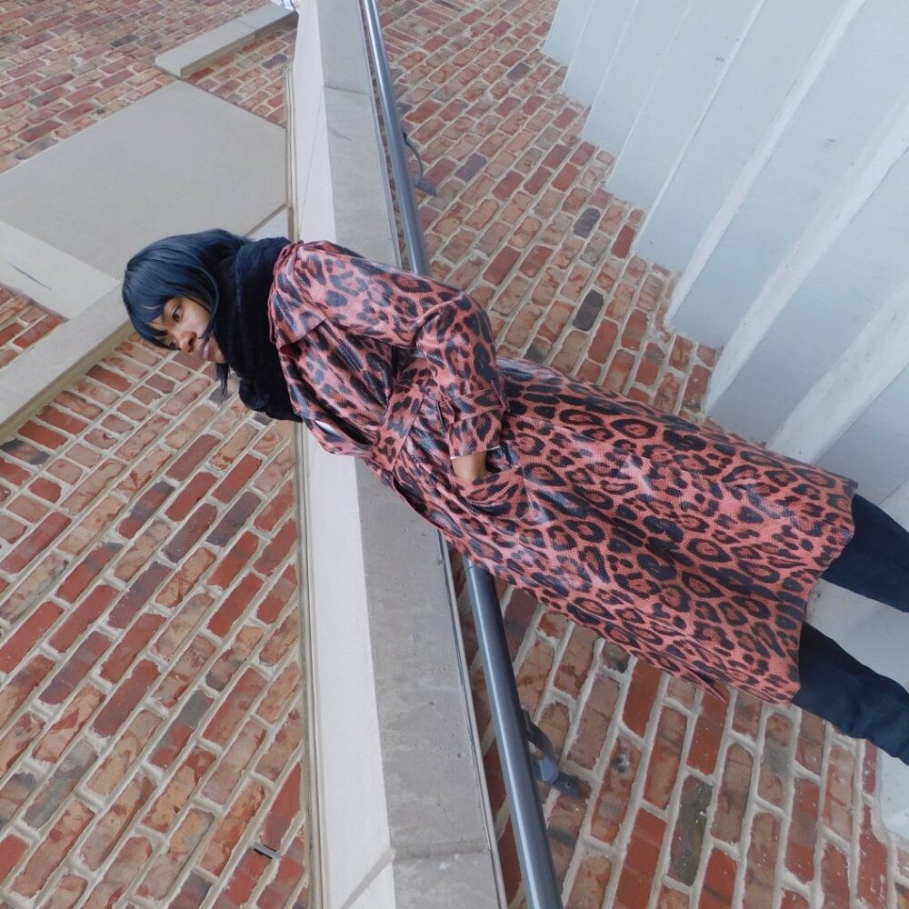 Printed Trench Jacket - Picture 2 of 3
